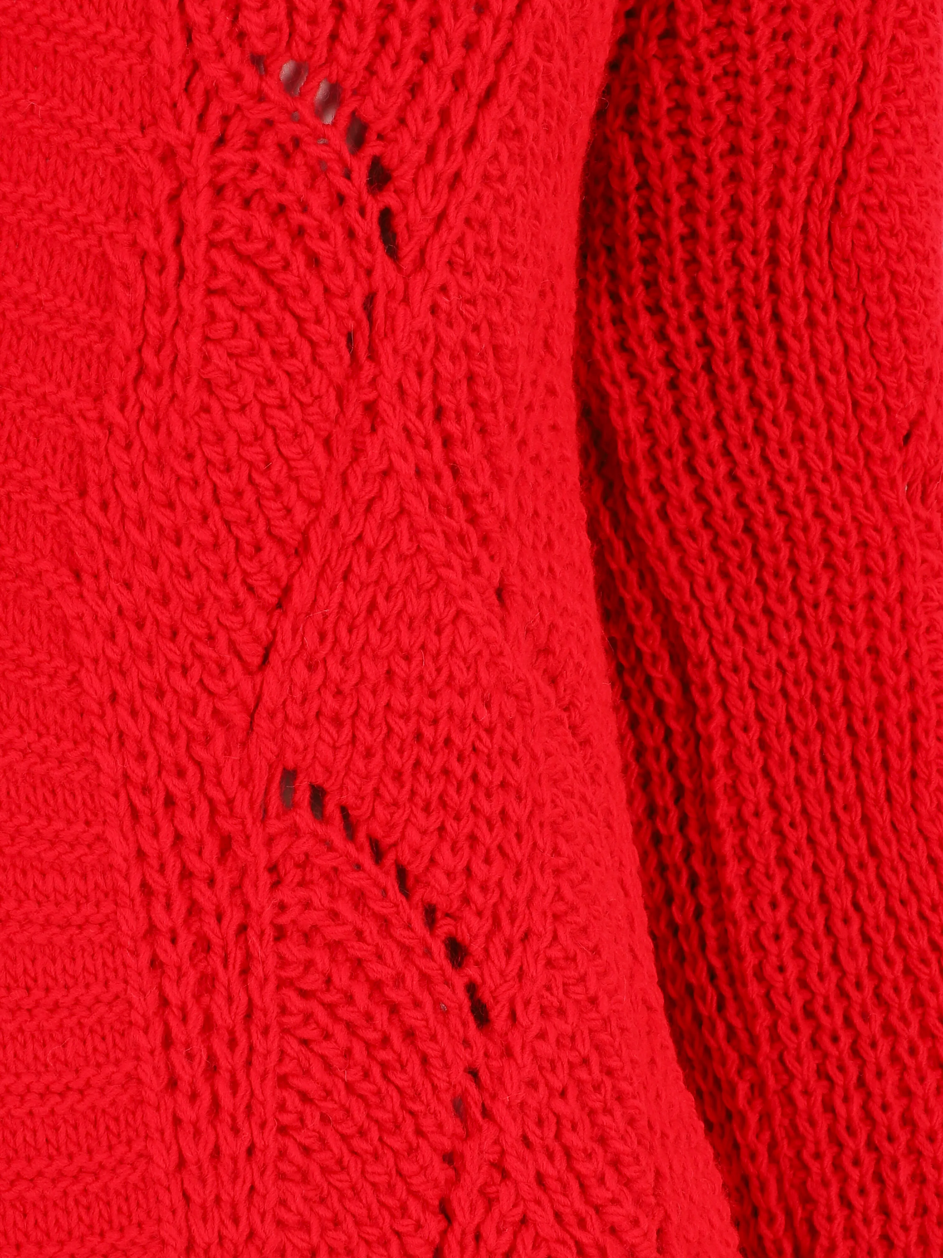 Halflang klassiek geribd vest - Rood - Image 3