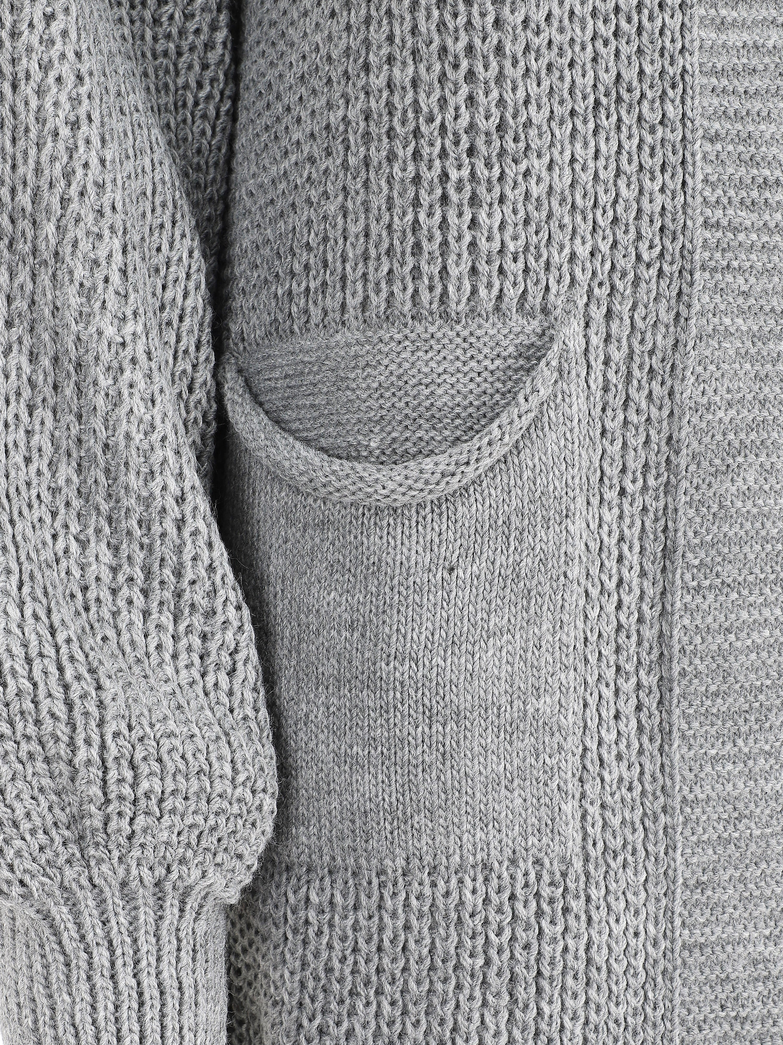 Halflang vest met ballonmouwen - grijs - Image 3