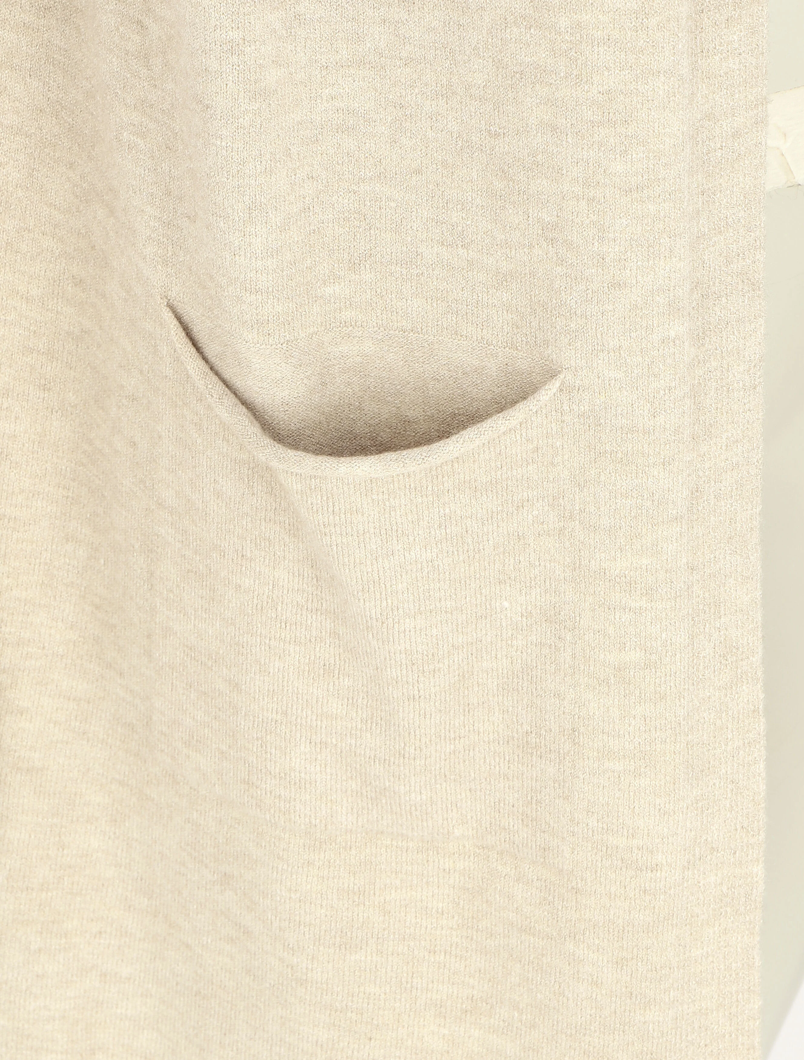 Halflang vest met capuchon - Beige - Image 3