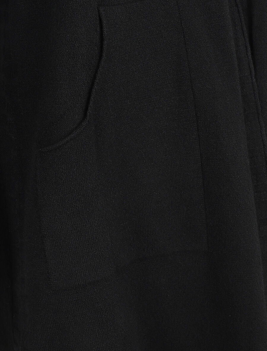Halflang vest met lange mouwen - Zwart - Image 3