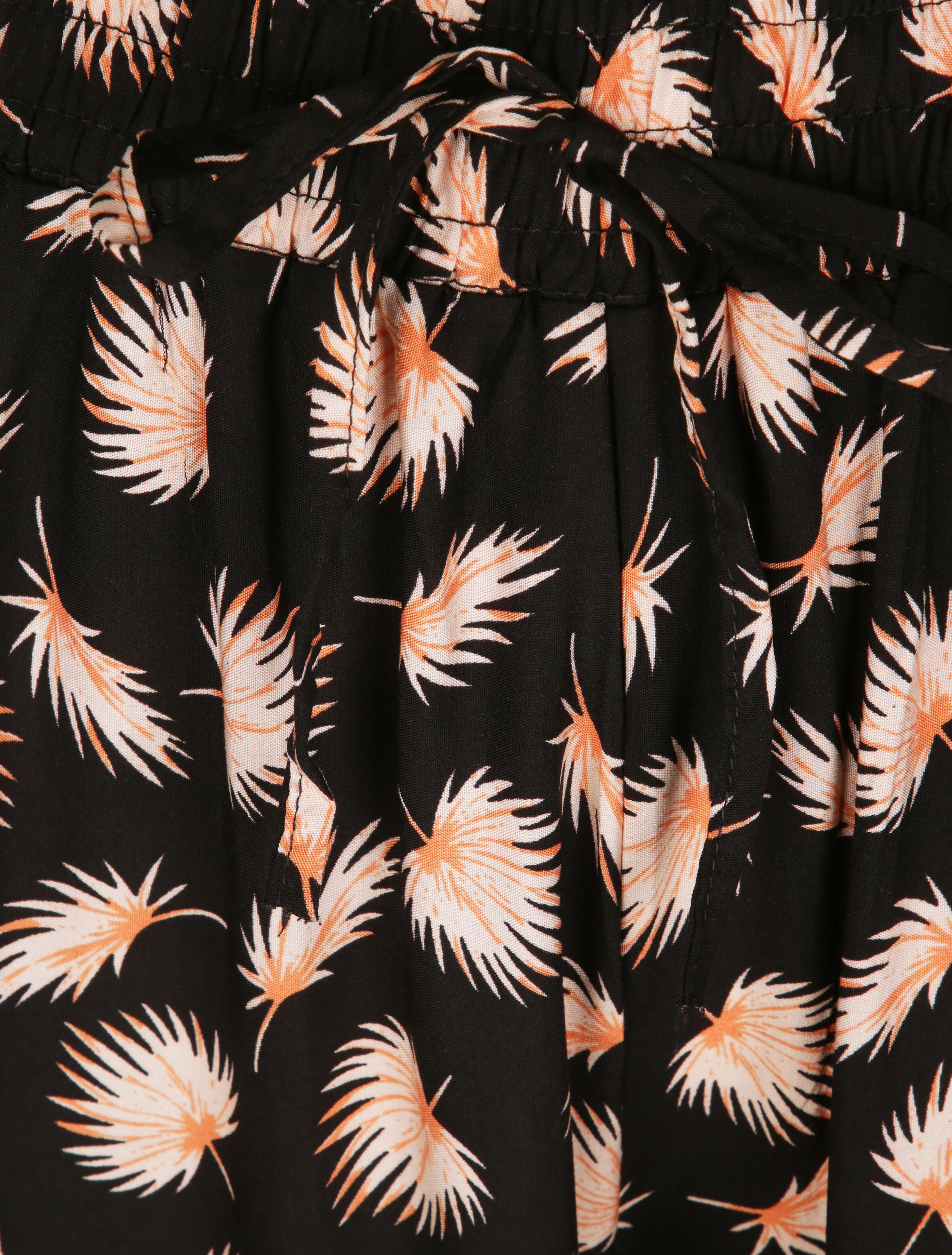 Harem broek met palmbladeren print - Zwart - Image 5