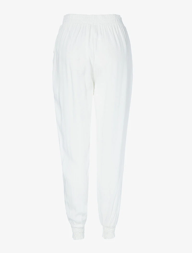 Harem broek effen - wit - Image 2