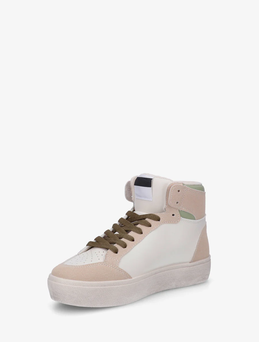 Hoge sneakers met flock en hartjesprint - Mol - Image 3