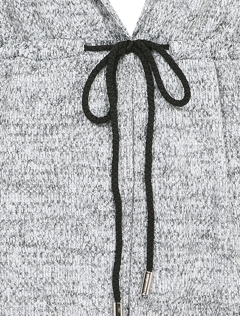 Hoodie met trekkoorden - Gemêleerd grijs - Image 3