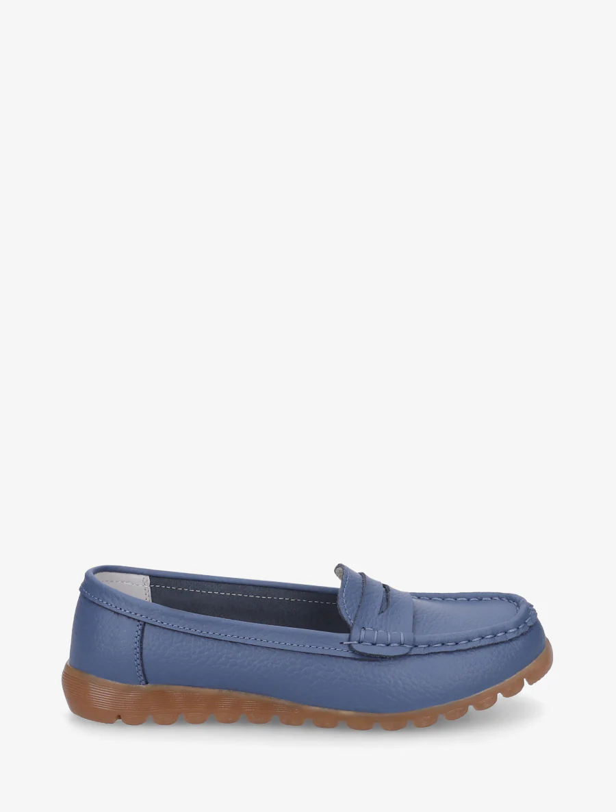 Instappers in imitatie met nerfeffect - Donkerblauw