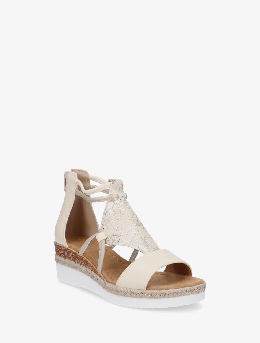 Iridescent sleehak sandalen - Beige - Image 2