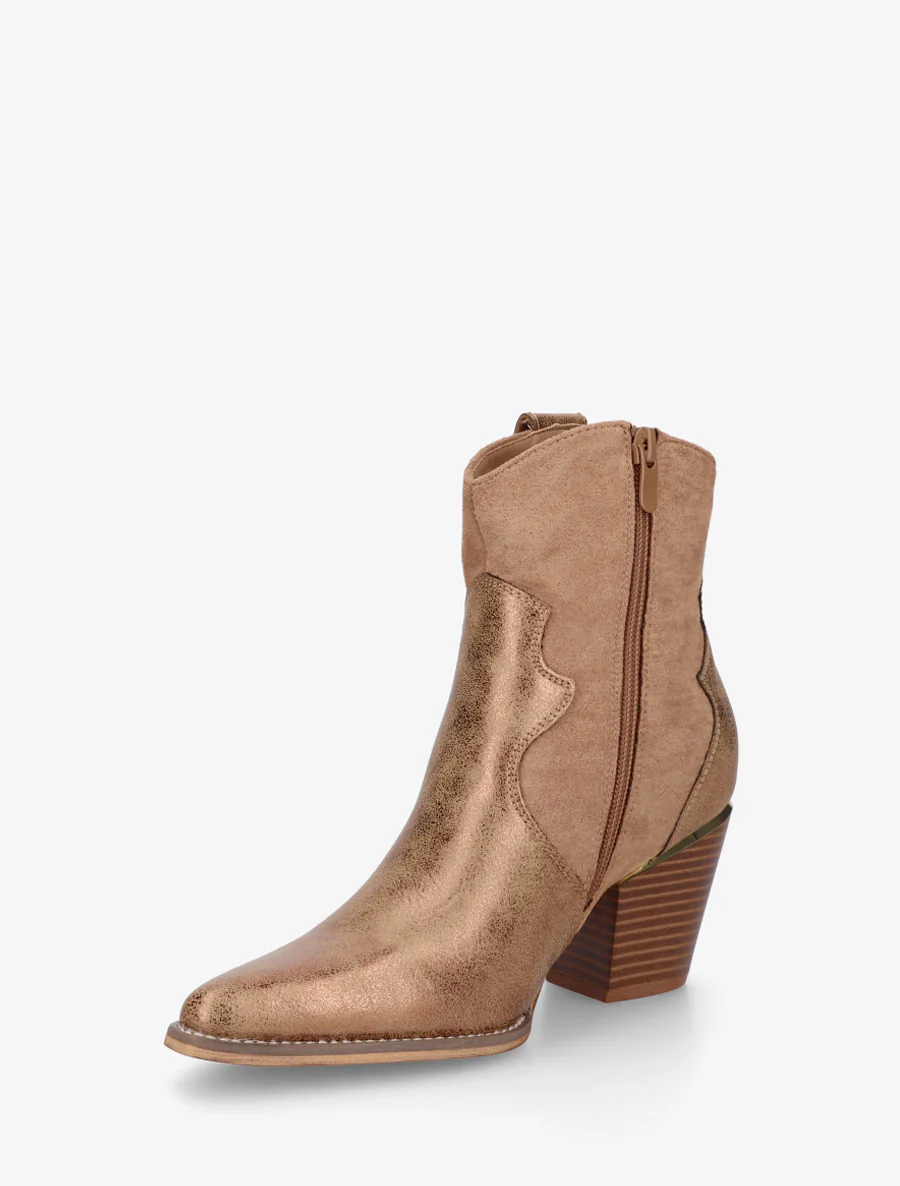 Iridescente laarzen in cowboy-stijl - Kameel - Image 3