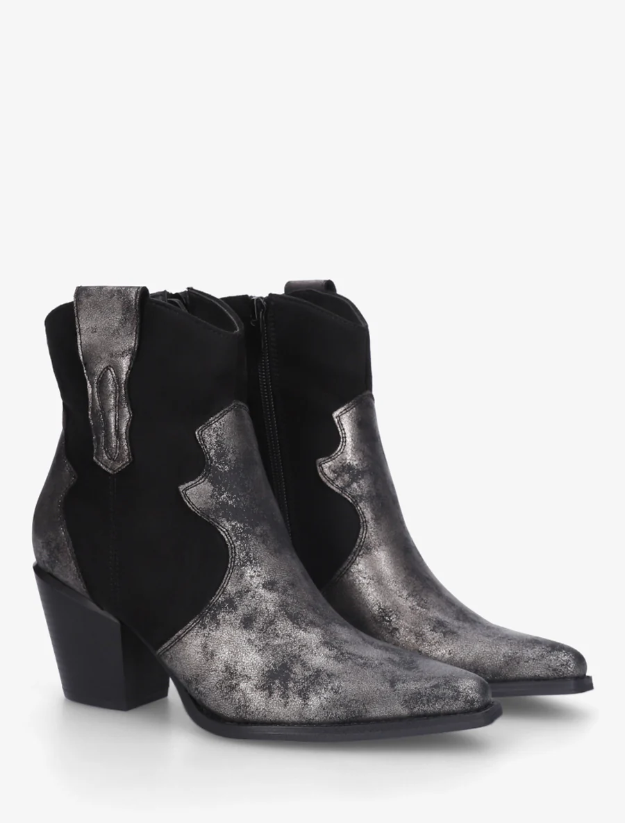 Iridescente laarzen in cowboy-stijl - Zwart - Image 4