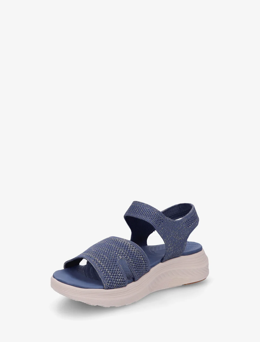 Iridescente sandalen met klittenband - Donkerblauw - Image 3