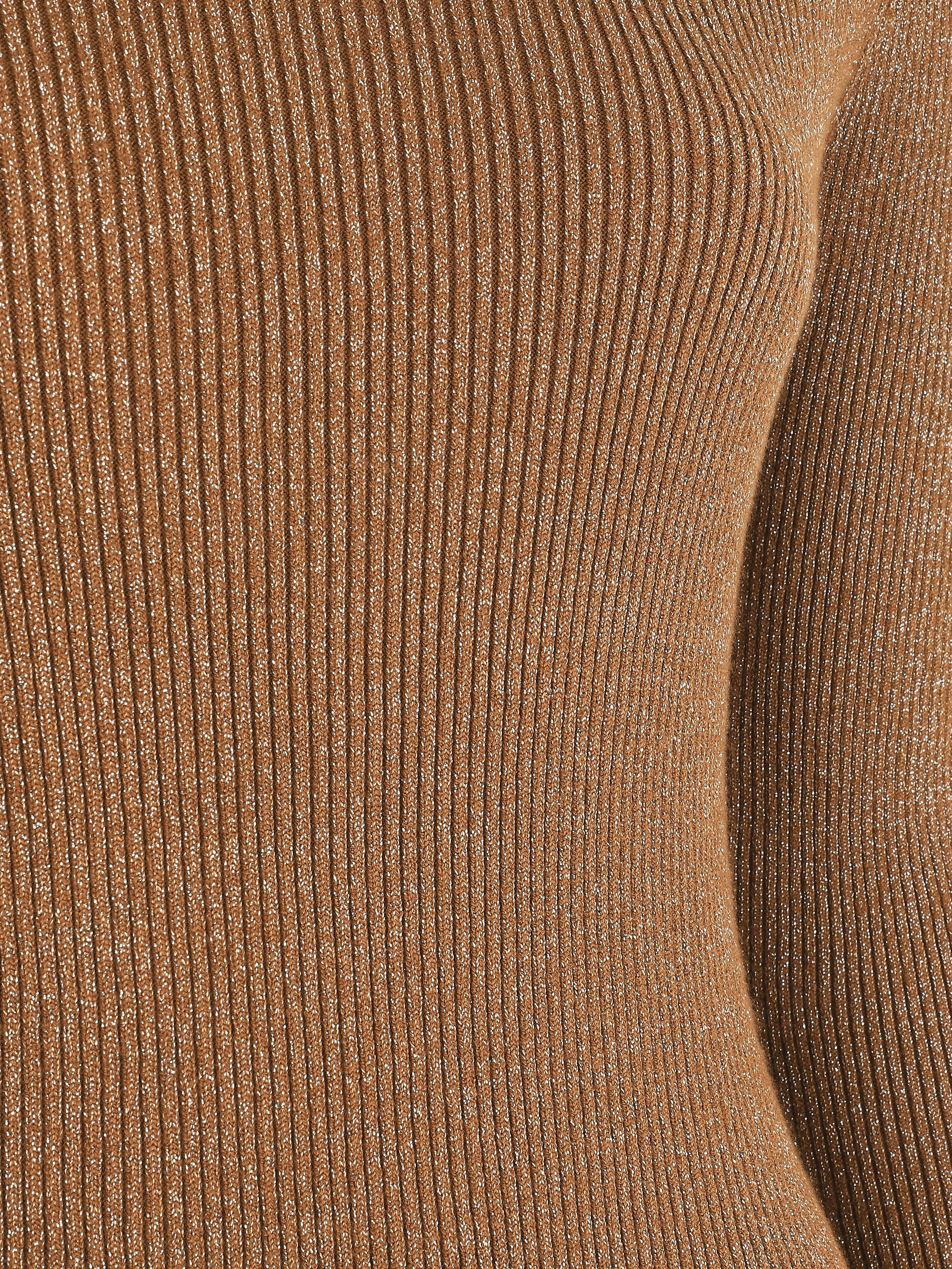 Iriserende en nauwsluitende coltrui - Kameel - Image 3