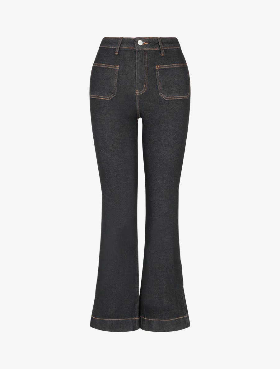 Jean met 4 zakken bootcut snit - Zwart