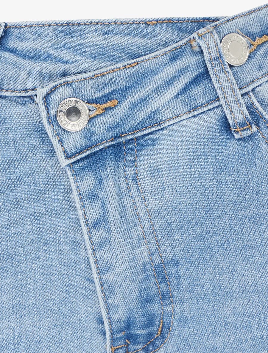Jean met gestileerde knoopsluiting - Blauw - Image 3