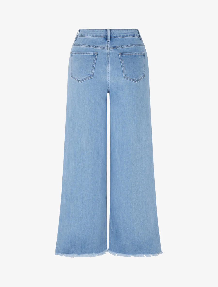 Jean met grafische borduursels - Blauw - Image 2