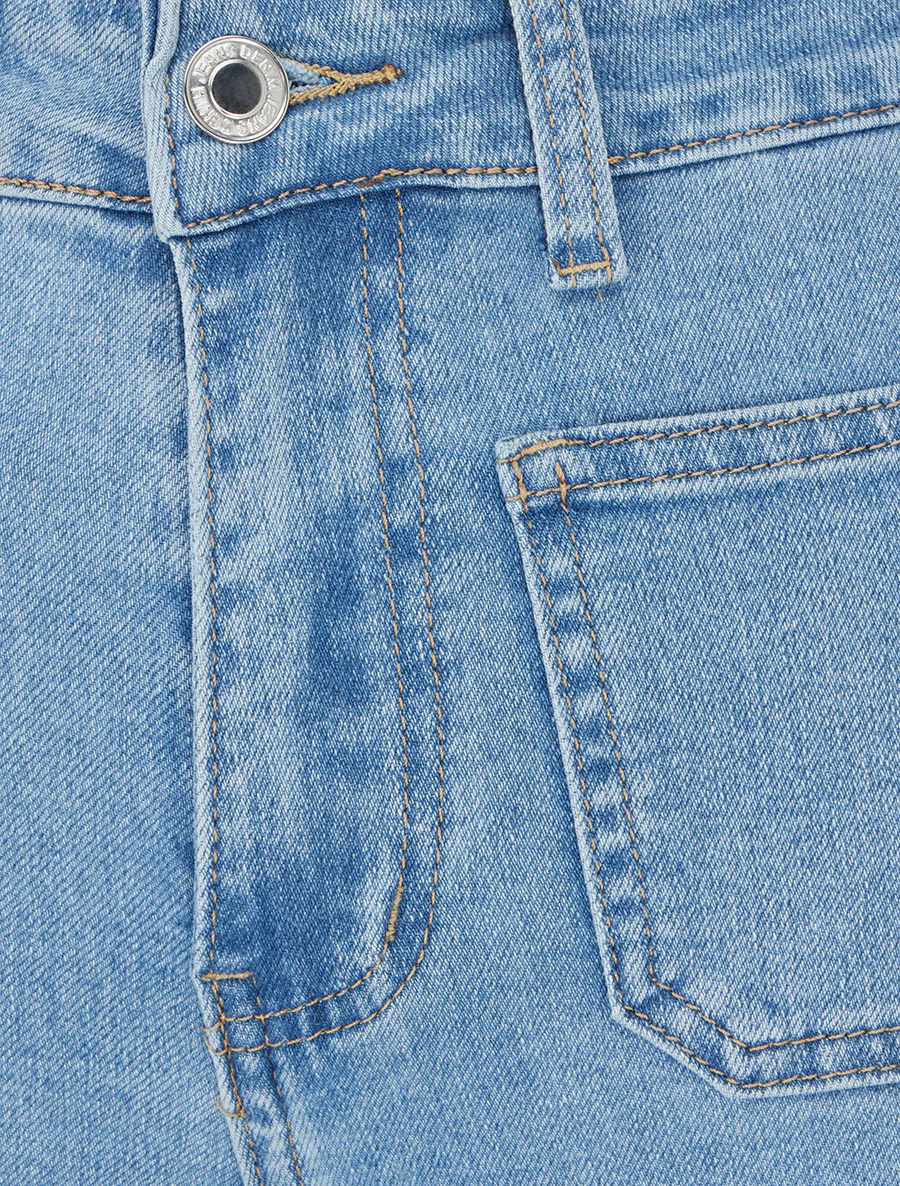 Jean met rechte snit en 4 zakken - Blauw - Image 3