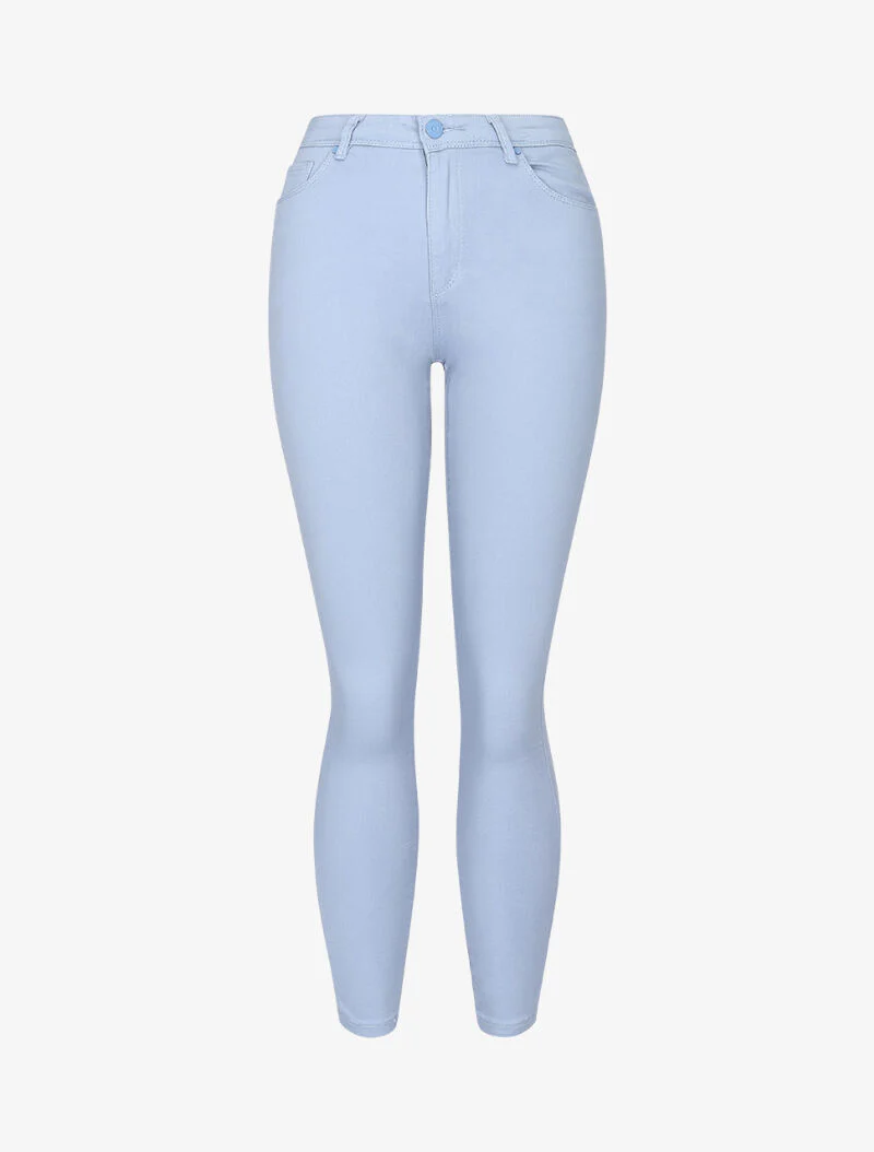 Jean push up slim fit gesneden - lichtblauw