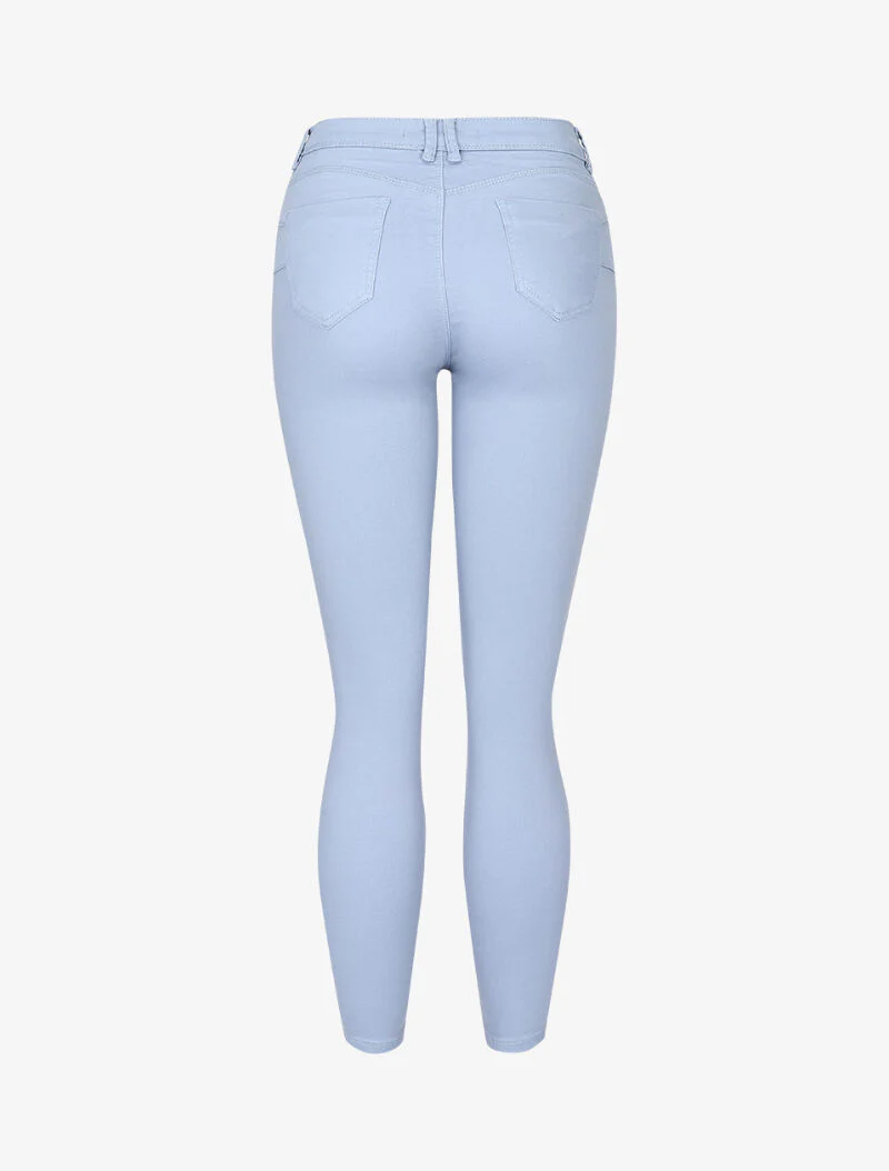 Jean push up slim fit gesneden - lichtblauw - Image 3