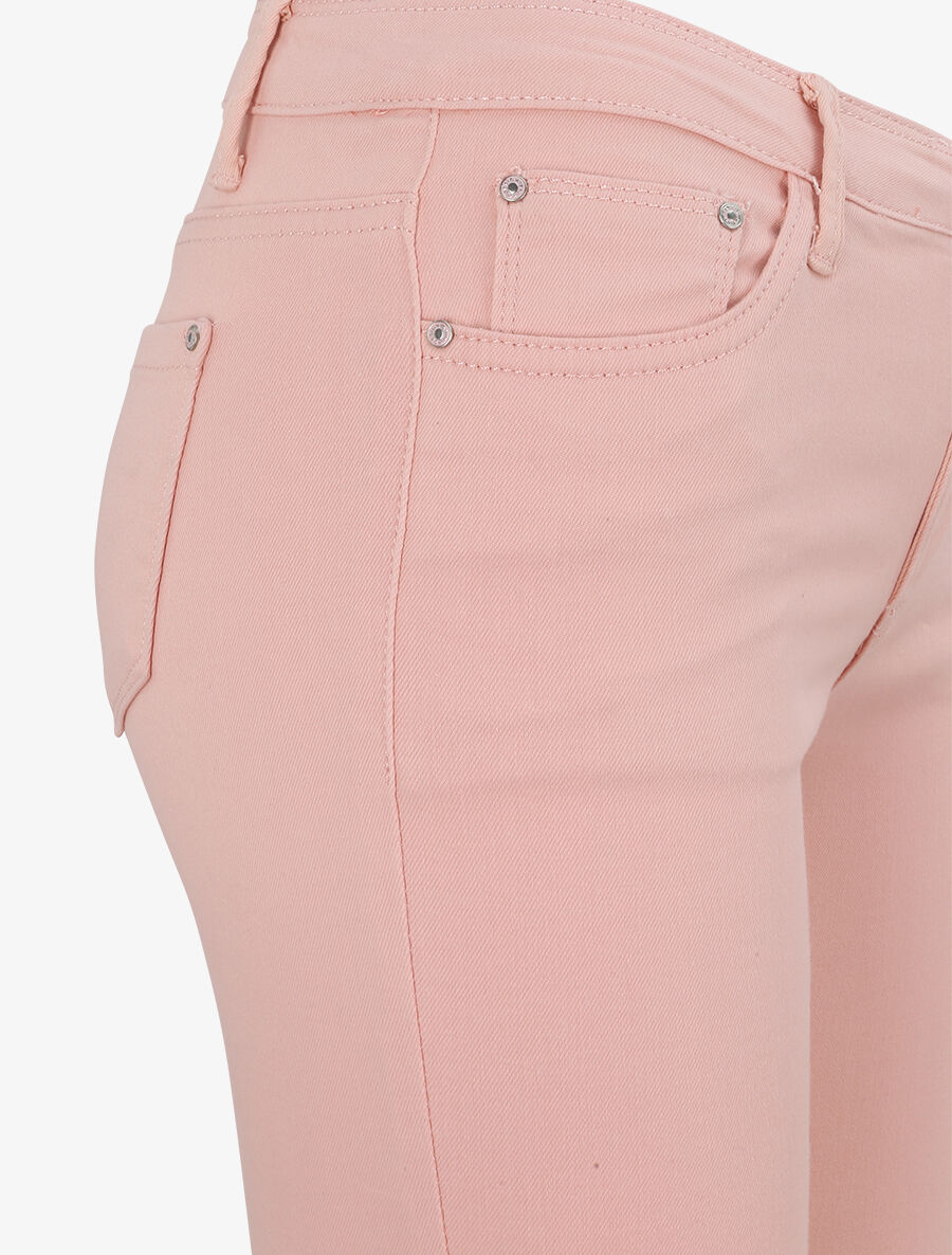 Jean skinny eenkleurig met hoge taille - Roze - Image 5