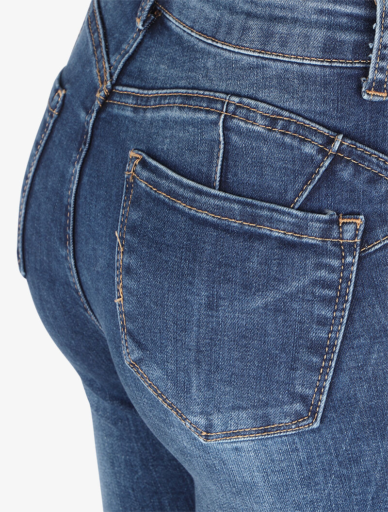 Skinny jeans vervaagd en stretch - Blauw - Image 3