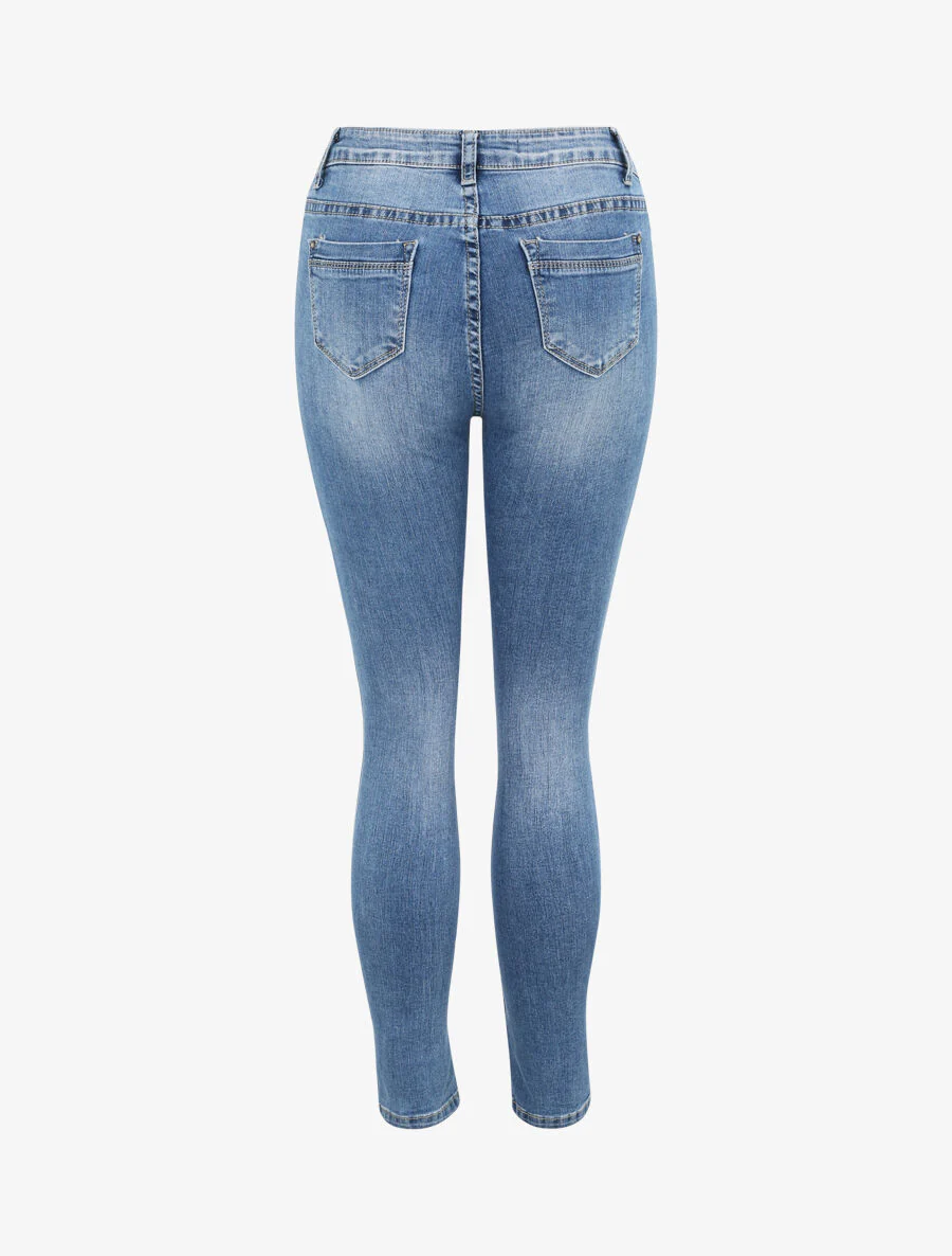 Licht vervaagde skinny jeans - Blauw denim - Image 2