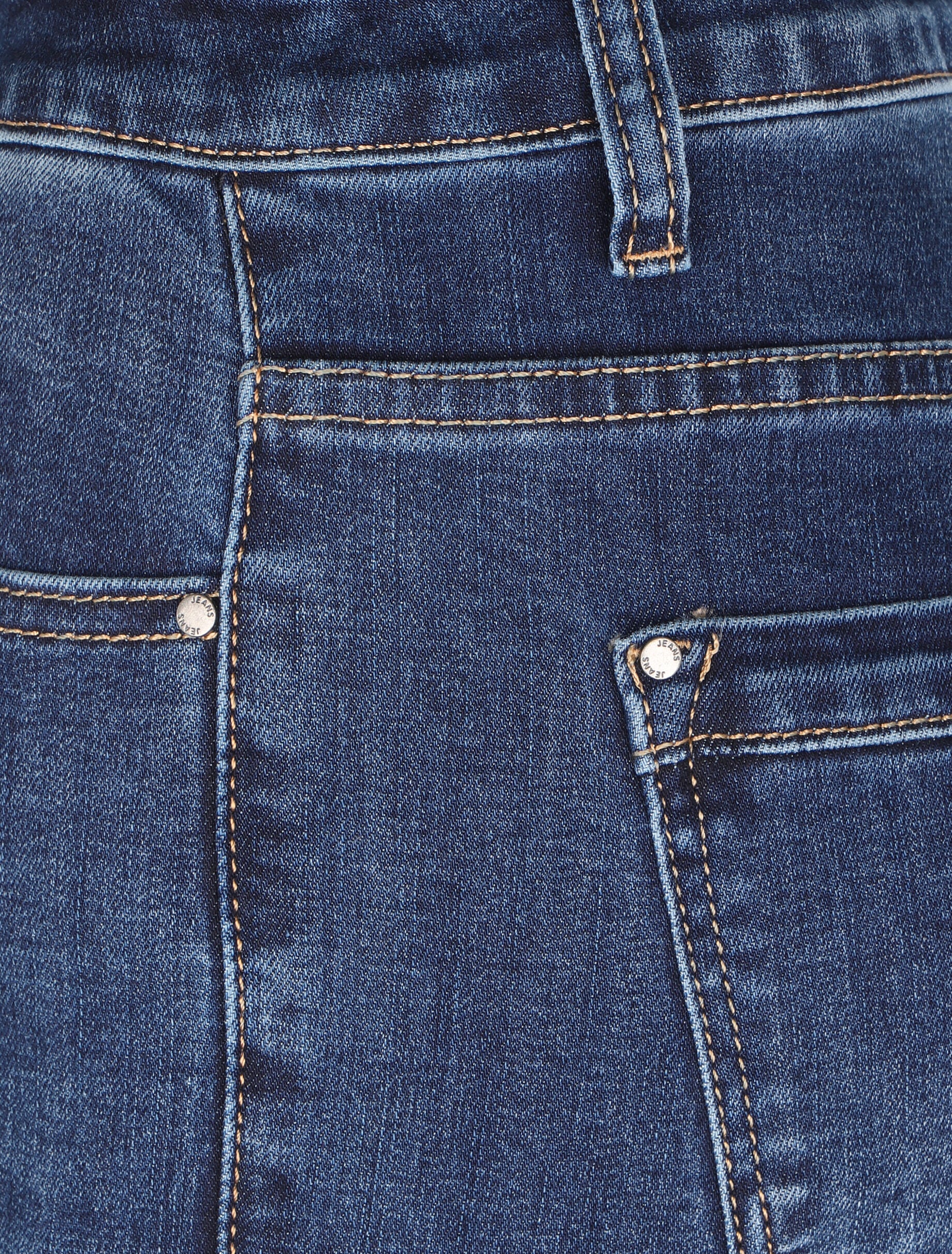 Hoge taille skinny jeans met wassing - Blauw denim - Image 3