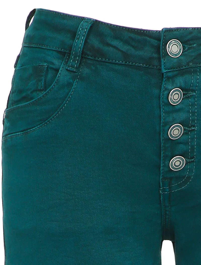 Skinny jeans met schuine naden - Eendblauw - Image 3