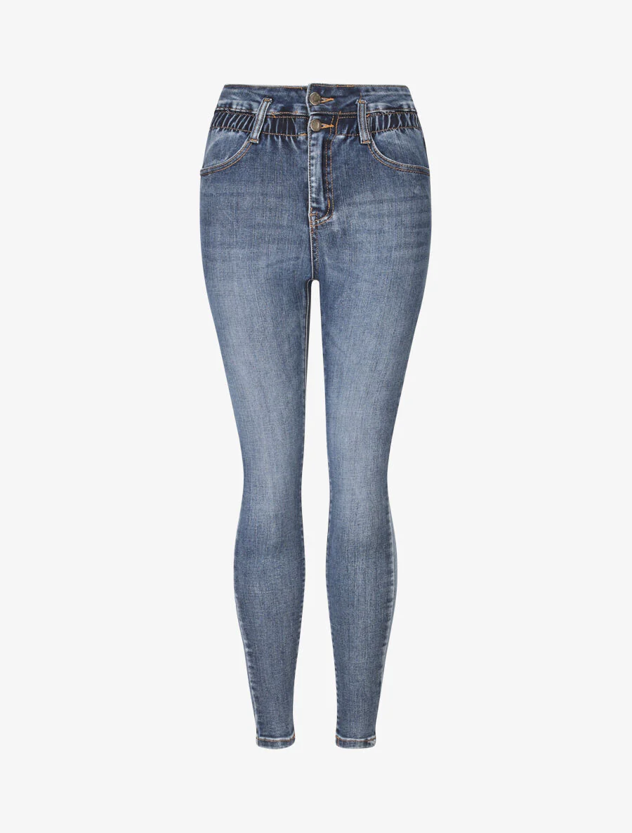 Jean ultra skinny met elastische taille - Lichtblauw