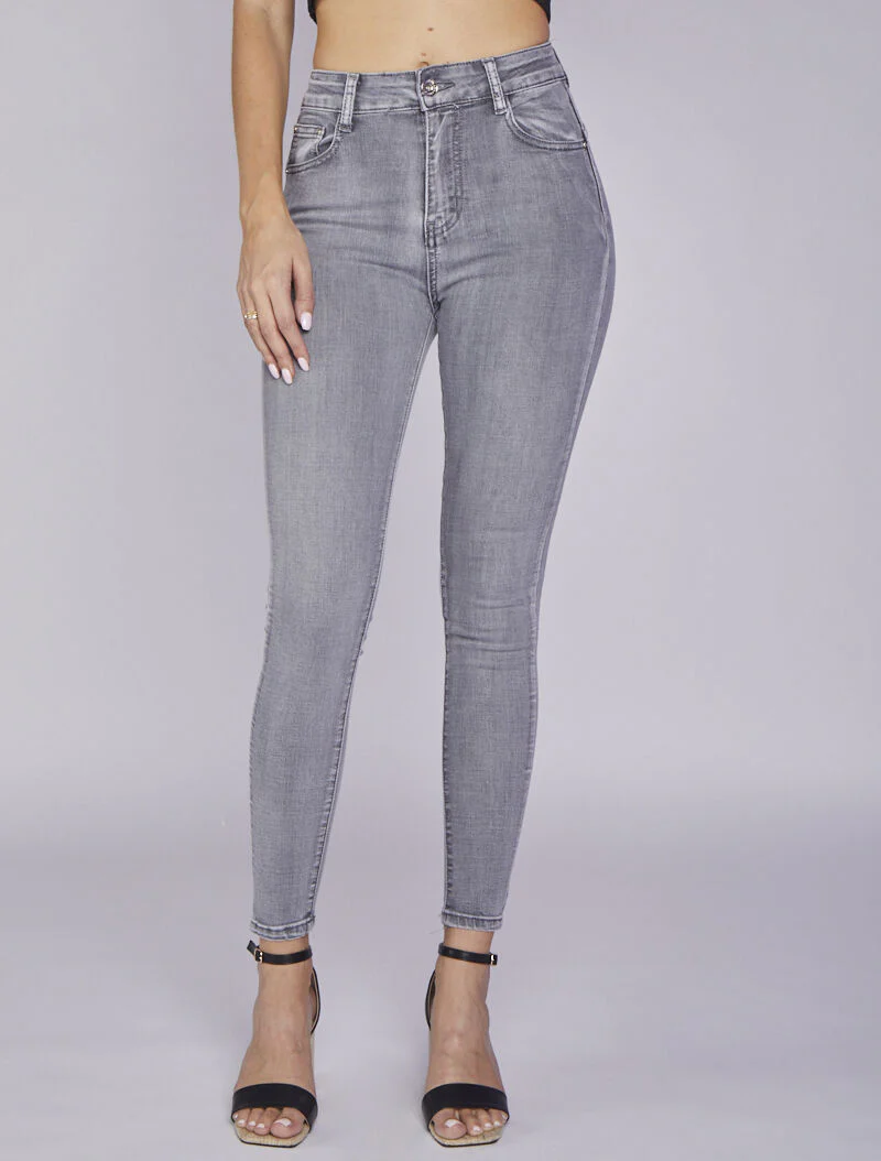 Jean ultra skinny standaard taille - Grijs