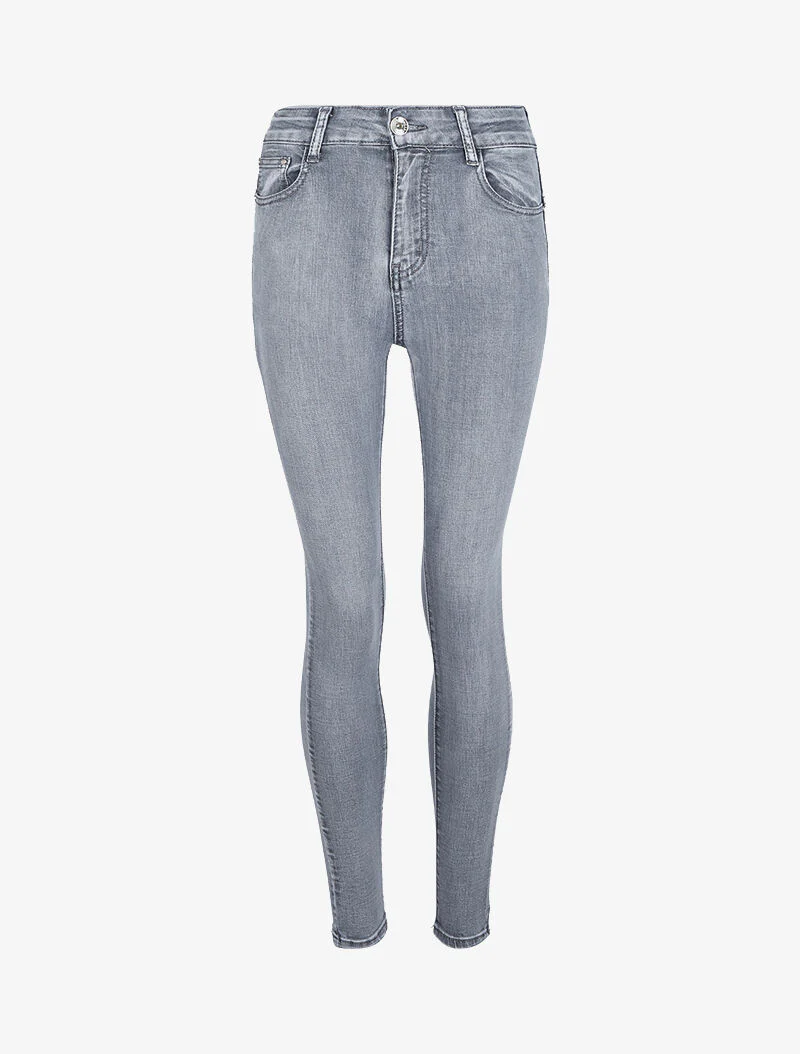 Jean ultra skinny standaard taille - Grijs - Image 3