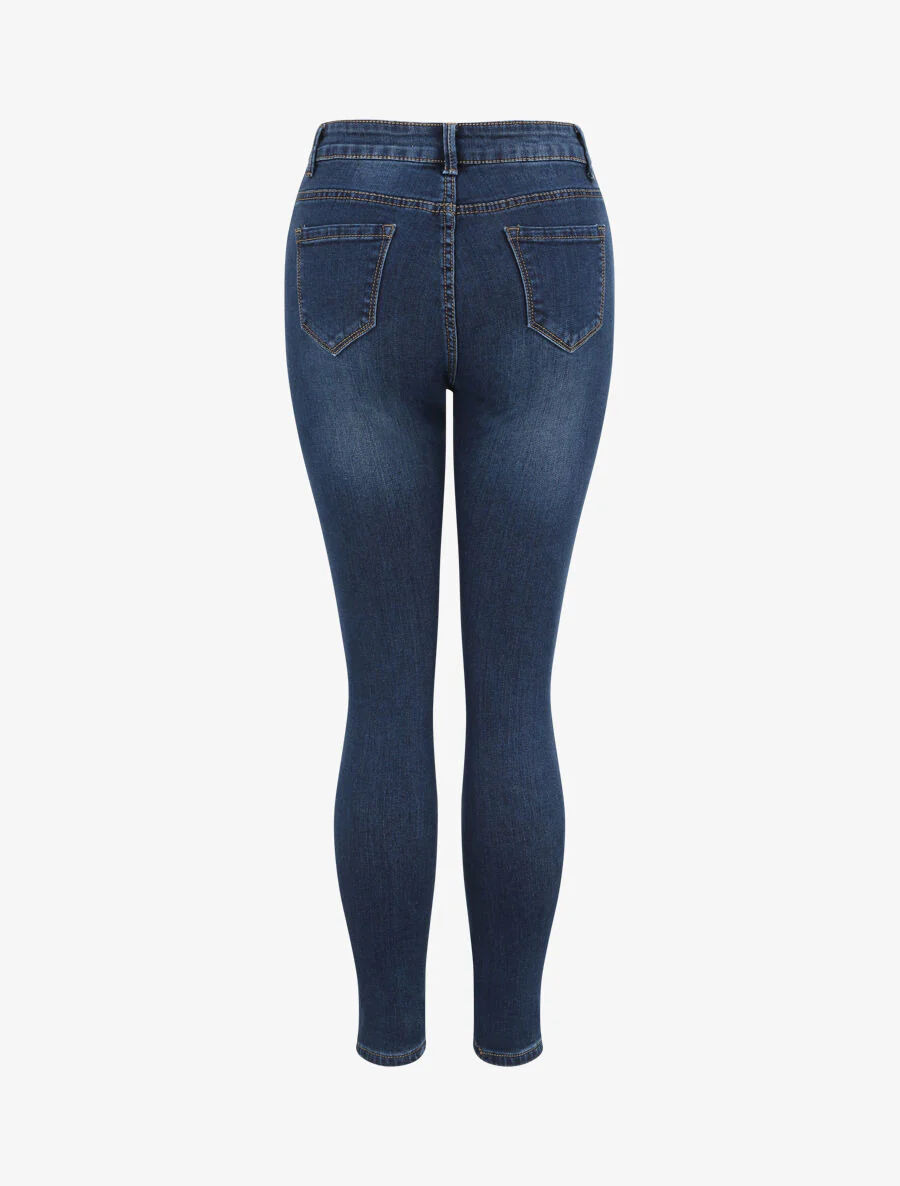 Jean grote maat skinny met hoge taille - Donkerblauw - Image 2