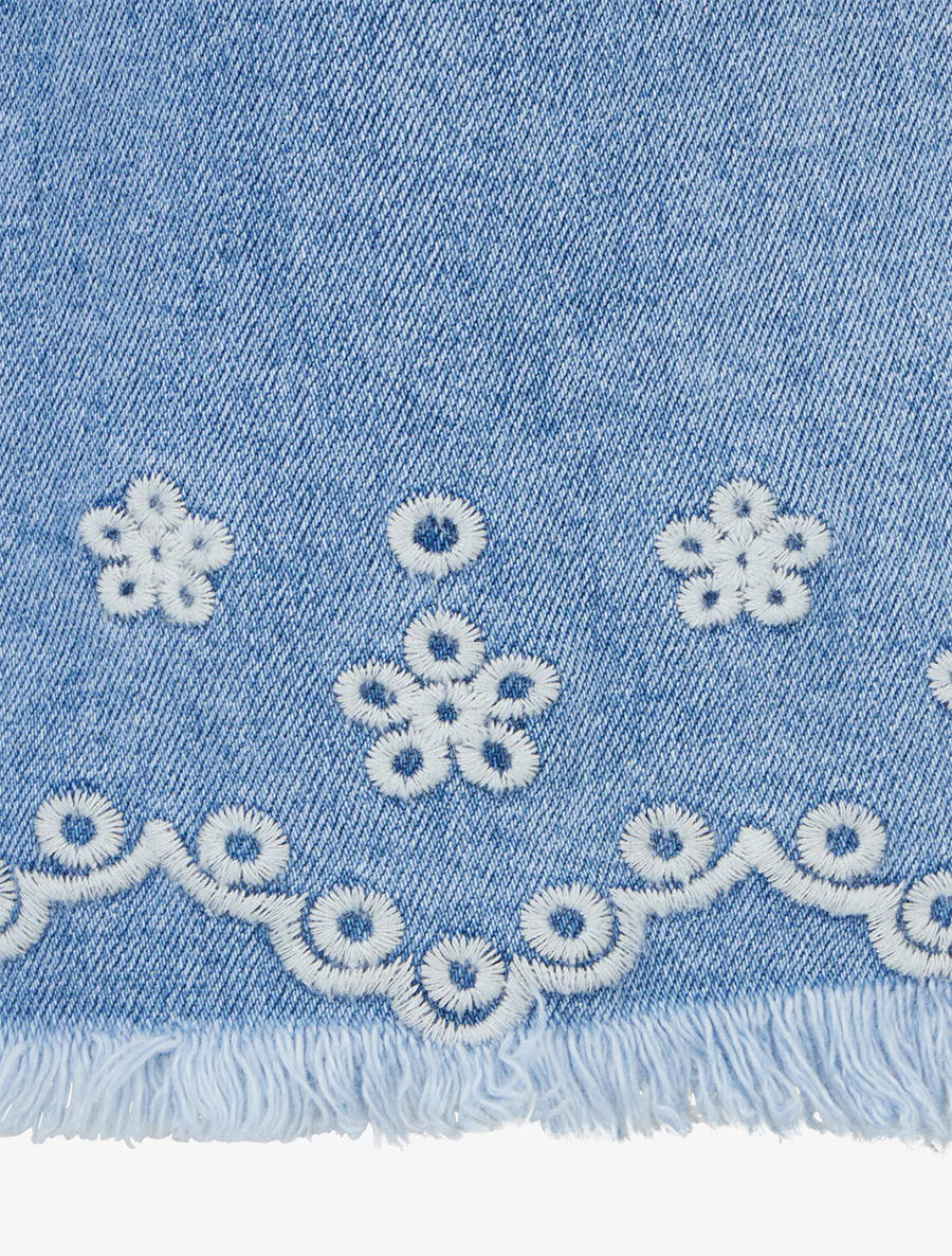 Jeans met fantasie borduursels - Blauw - Image 3