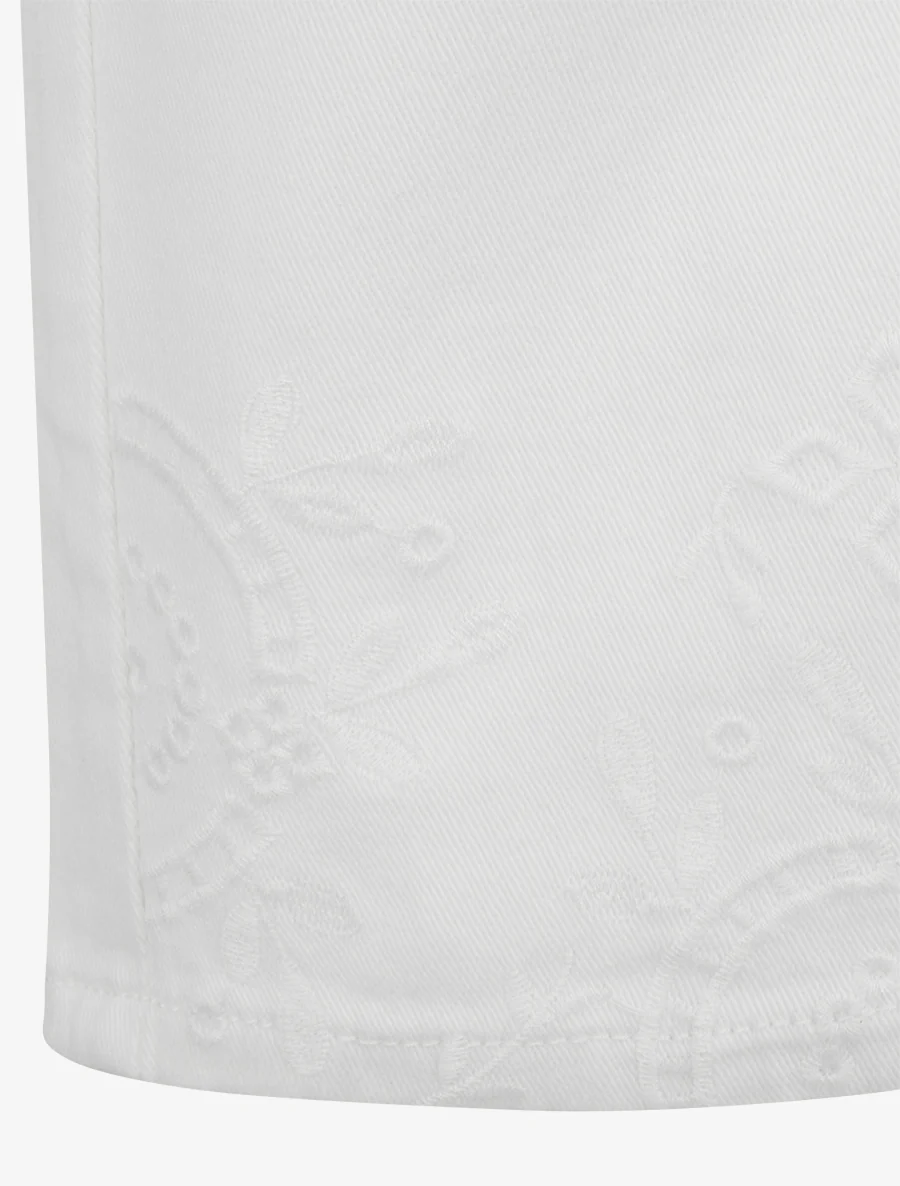 Jeans met geborduurde randen - Wit - Image 3