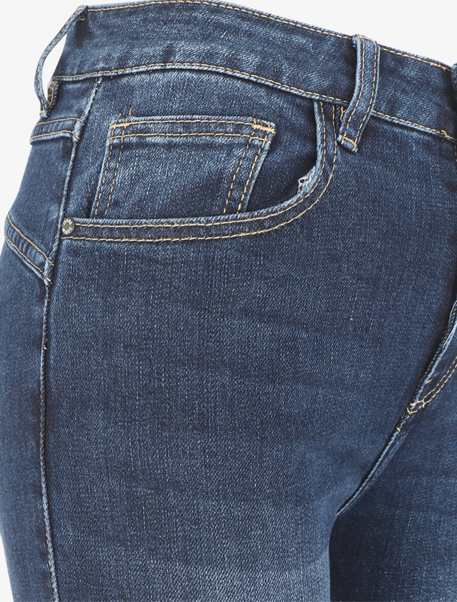 Jeans met revers. slanke pasvorm - blauw - Image 3