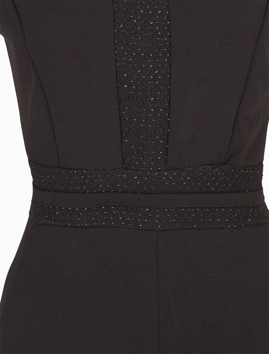 Jumpsuit met iriserende streep - zwart - Image 3