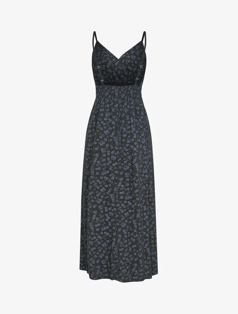 Empire taille jurk met prints - zwart - Image 2