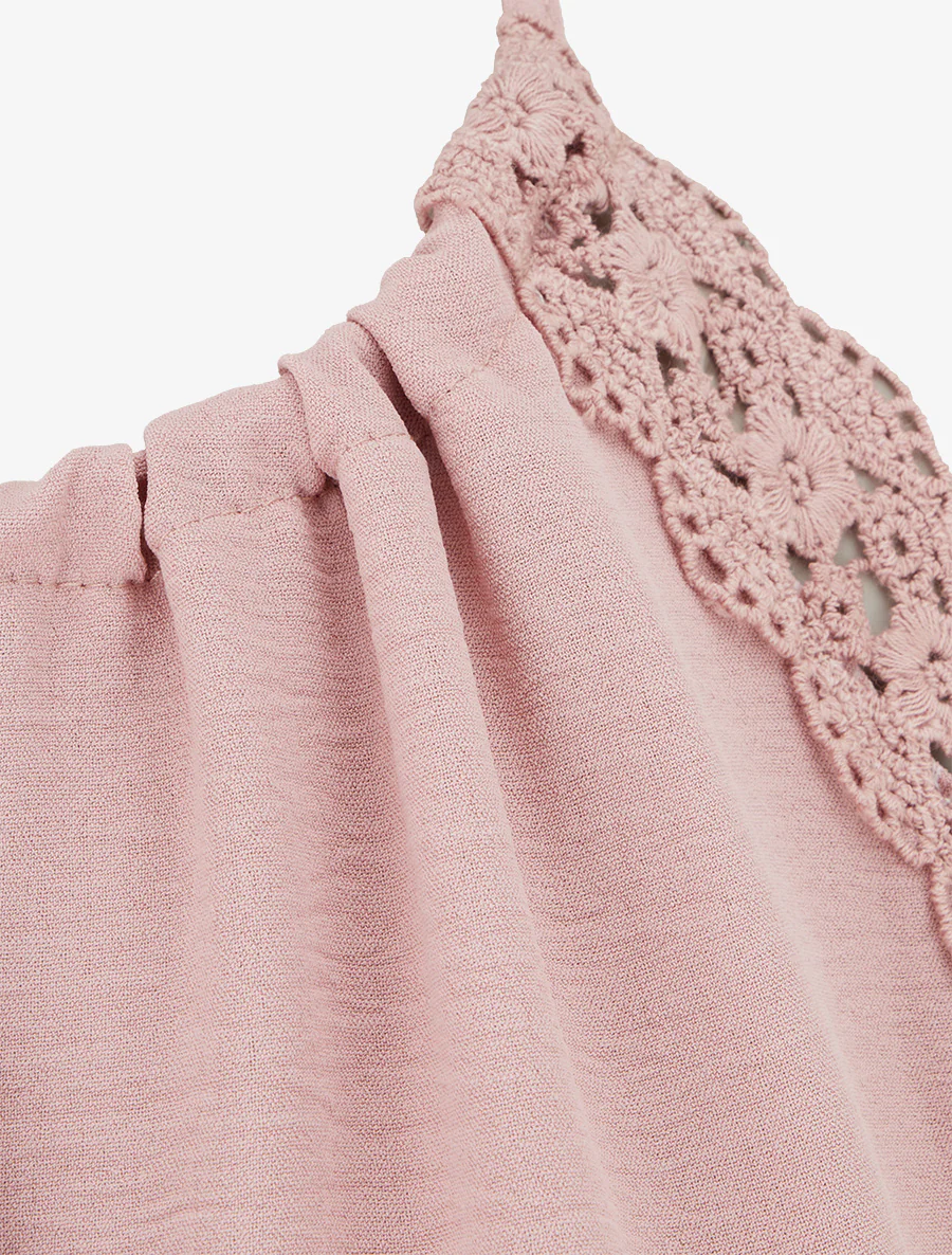Kanten playsuit met open rug - Roos - Image 3