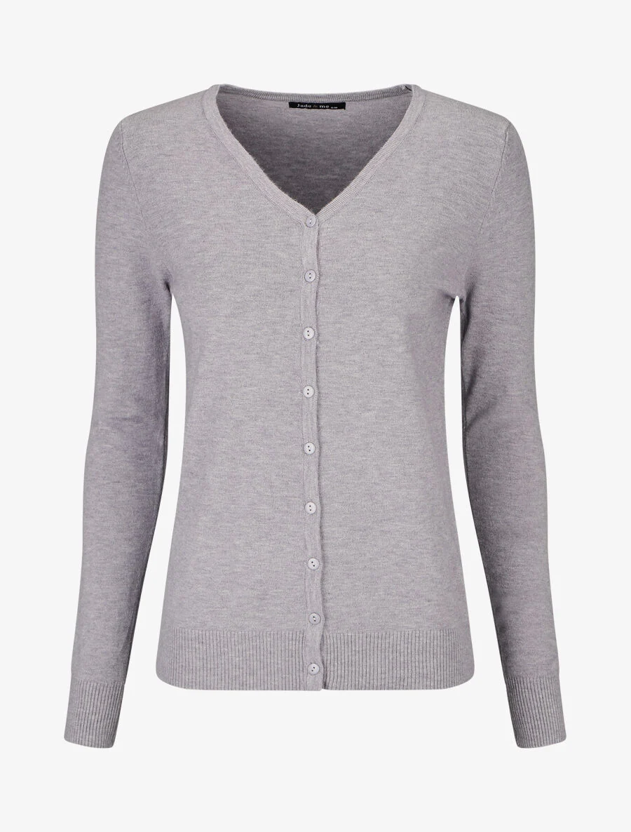 Klassiek vest met V-hals - Grijs