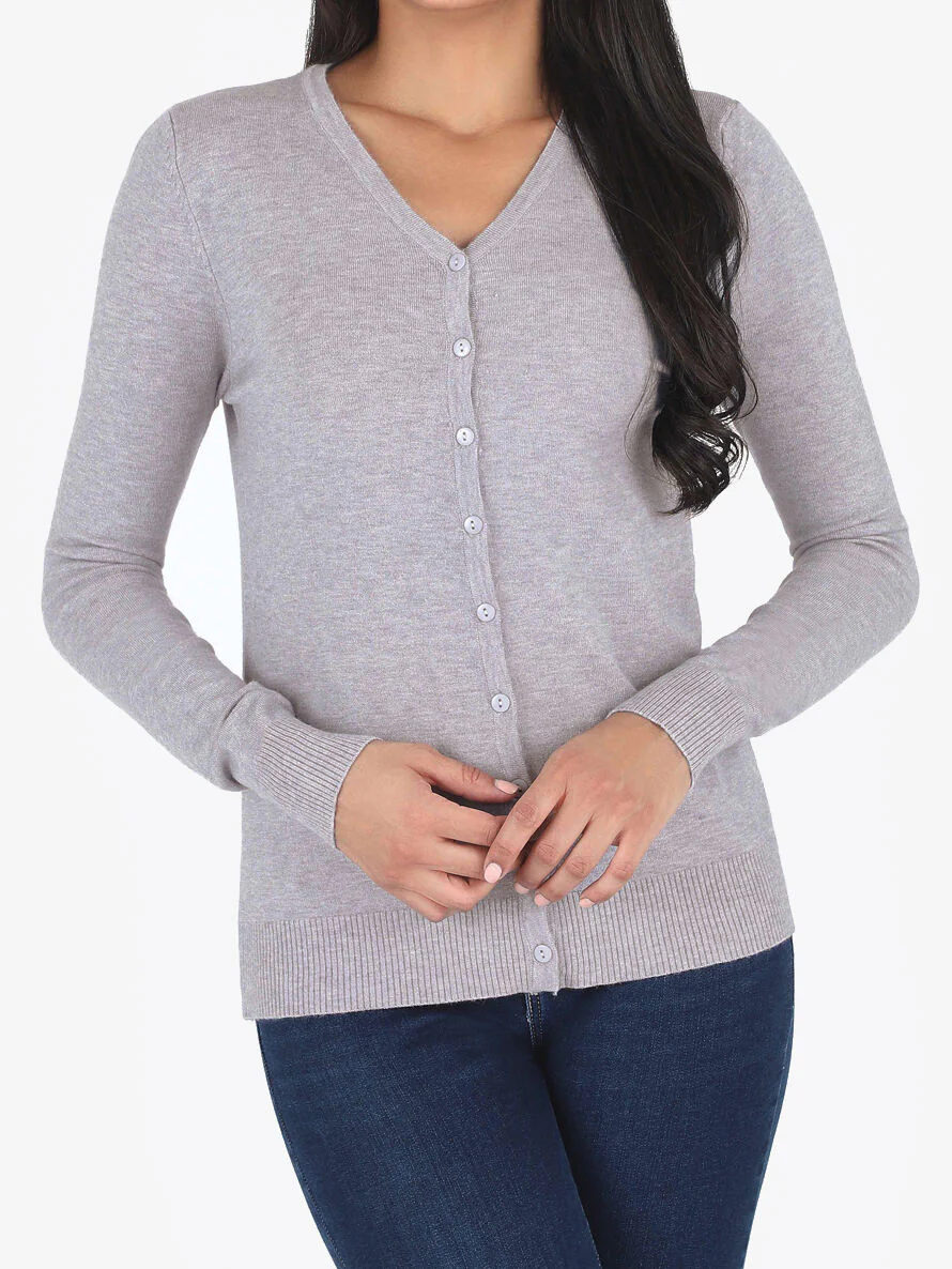 Klassiek vest met V-hals - Grijs - Image 4