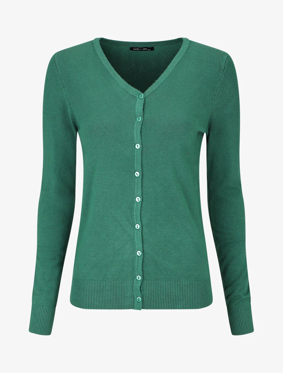 Klassiek vest met V-hals - Groen