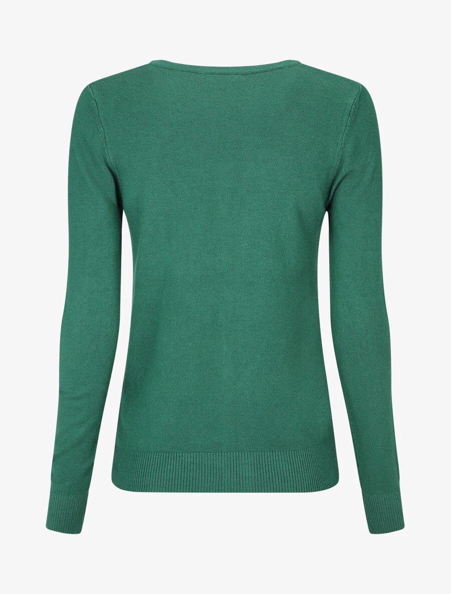 Klassiek vest met V-hals - Groen - Image 2