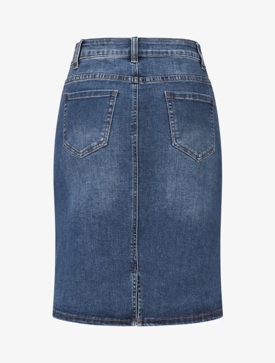 Klassieke jeansrok - blauw - Image 2