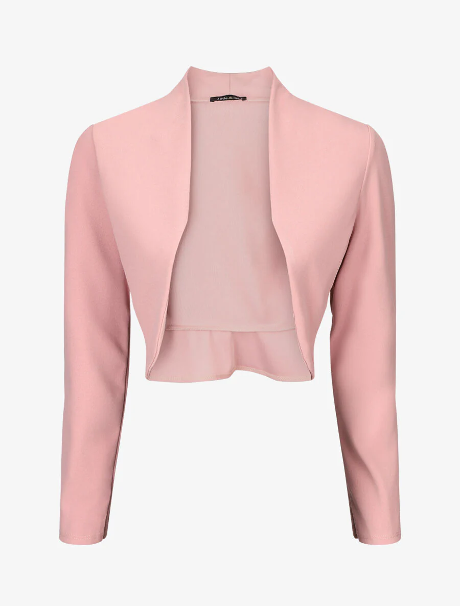 Klassieke rechte hals Boléro - Roze