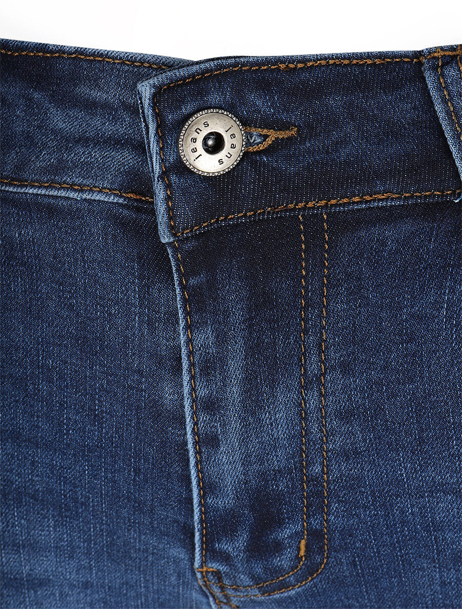 Klassieke slim-fit push-up jeans - Denimblauw - Image 3