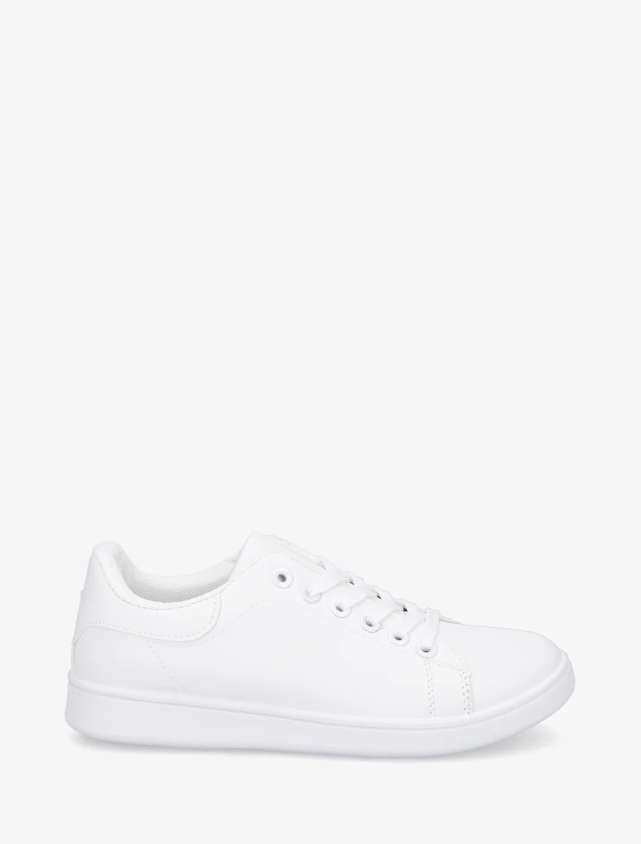 Klassieke sneakers van imitatieleer - Wit