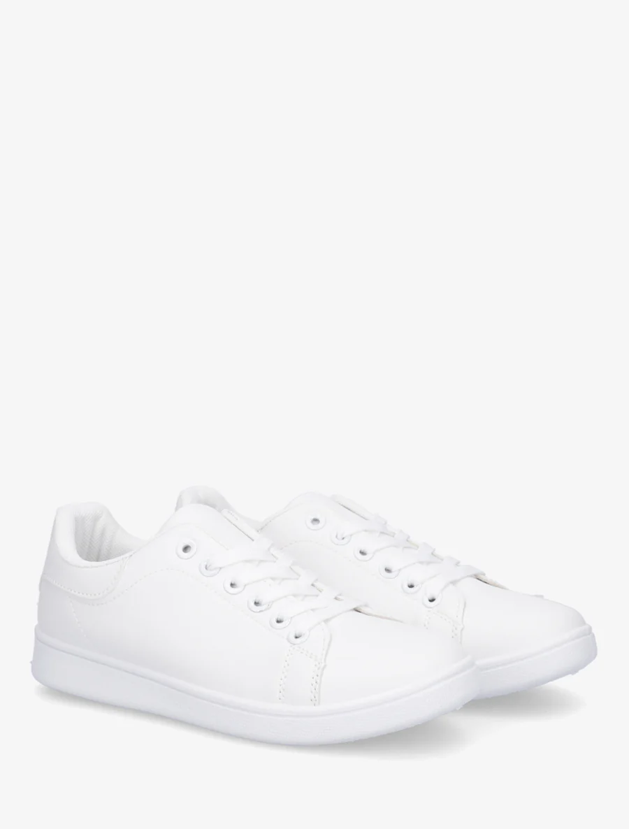 Klassieke sneakers van imitatieleer - Wit - Image 4