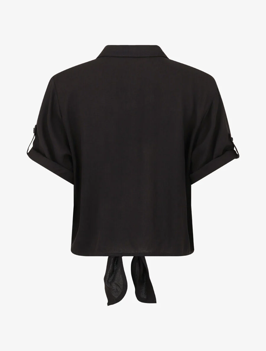 Knoop-top en broek - zwart - Image 3