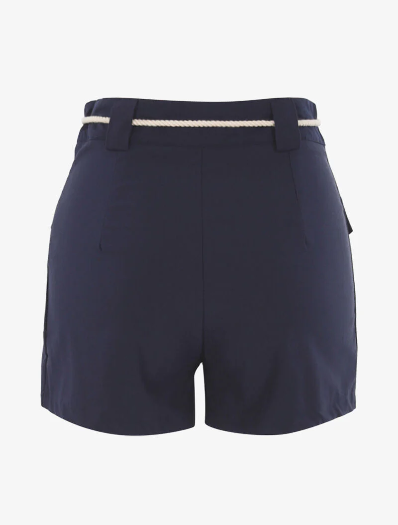 Short met opgestikte zakken - marineblauw - Image 2