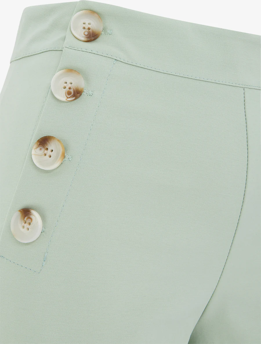 Korte high-waisted uni. - Watergroen - Image 3