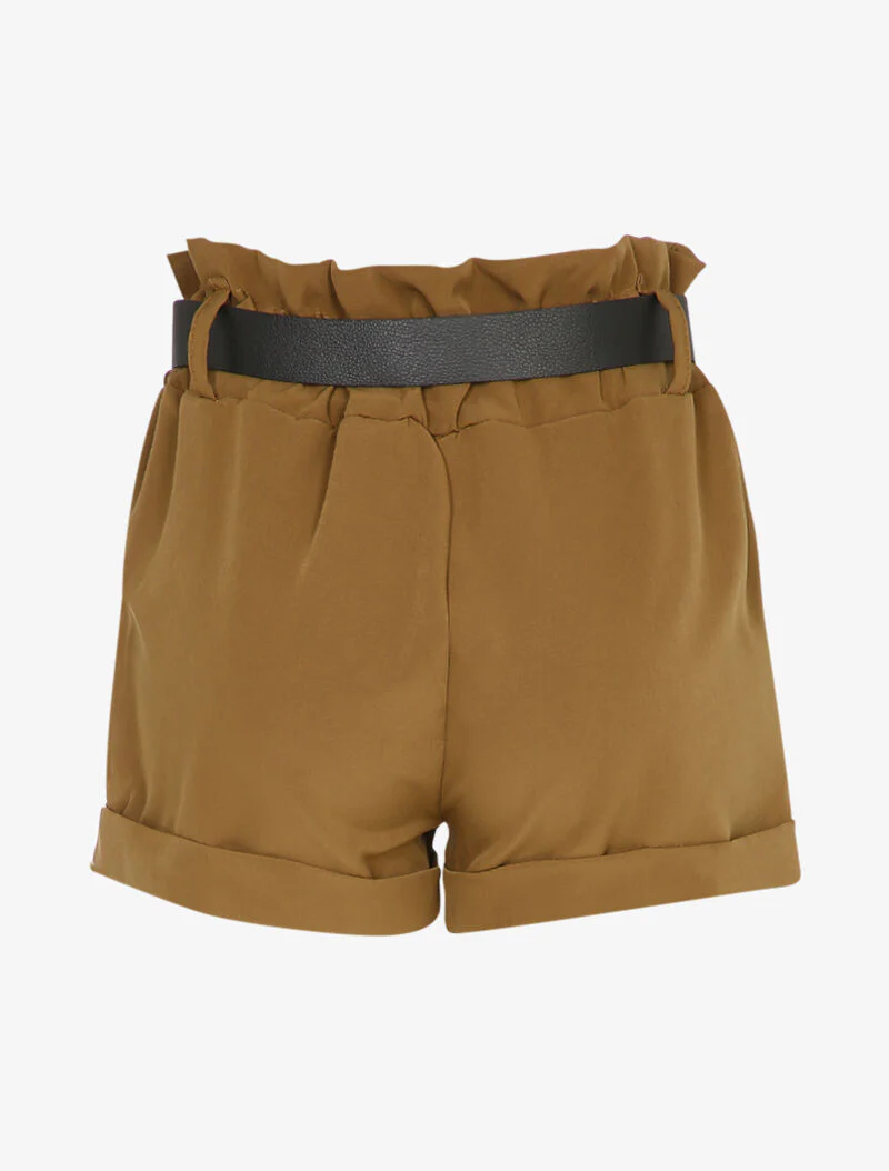 Short paperbag met omslag - Camel - Image 2