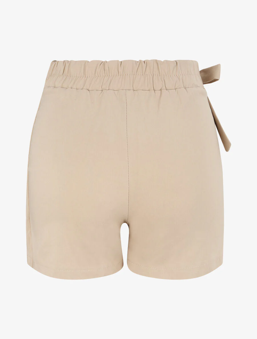 Korte stijl rok met elastische taille - Beige - Image 2
