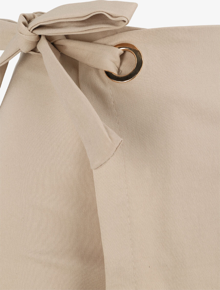 Korte stijl rok met elastische taille - Beige - Image 3